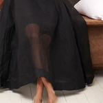 A-Line Loose Pockets See-Through Solid Color Round-Neck Cover-Up Midi Dresses