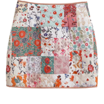 Printed Cotton Jacket + Vest + Skirt Set