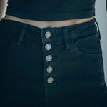 High-waist Solid Color Elastic Small Feet Pants Jeans