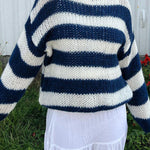 Loose Striped Fashionable All-match Long Sleeve Knitted Sweater