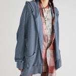 Nadorine Women's Cardigan Zipper Sweater Loungewear Outerwear Hoodie Long Jacket