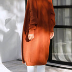 Open Front Drop Shoulder Pocketed Long Sweater Cardigan