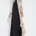 Women Casual Tie-dye Slit Cardigan