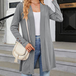 Lightweight Open Front Cardigans Long Sleeve Casual Soft Drape Knit Cardigan
