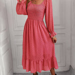 Square Neck Elegant Casual Vacation Dress