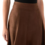 Women's Suede Midi Skirt