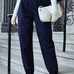 Multicolor Casual Cargo Pants Multi-Pocket Skinny Pants