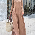 High Waisted Long Sleeves Pockets Solid Color High Neck Jumpsuits