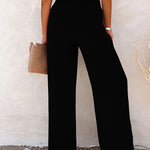 Palazzo Pants Smocked High Waist Flowy Summer Wide Leg Pants