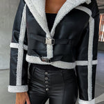 Venezia Buttoned Fur Long Sleeve Coat