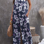 suspenders print jumpsuit