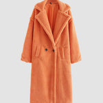 Loose Lamb-wool Coat Teddy Fur Lapel Mid-length Plush Coat