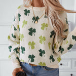 St Patrick's Day Shamrock Pullover Sweater