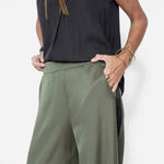 Two-Piece Set Long Sleeve Lapel Leisure Blazers Plain Wide Leg Pants Suits