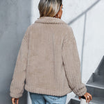 Plush Button-Front Jacket