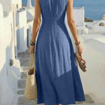 Sage | Sleeveless Boho A-Line Dress