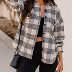 Shirt Jackets Button Down Long Sleeve Collared Shacket Coats