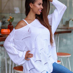 Plus Size Loose Hollow Knitwear Sweater