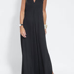 Elegant Is Eternal Knit Solid Color Sleeveless Slit Maxi Dress