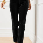 STRETCH CORDUROY STRAIGHT LEG PANTS