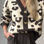 Soft Thick Leopard Knit Sweater Top