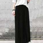 Casual Solid Color Elasticity Waist Pleated Skirts