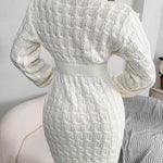Nadorine Women's Casual Twist Woven Sweater Dress