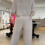Laguna Resort Kink Shirt and Pocketed Wide Leg Pants Set with Cami Top