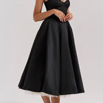 Suspender V-Neck Sleeveless Tutu Maxi Dress