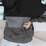 Long Sleeve Zip Up Hoodies Knitted Pullover, Lightweight Drawstring Sweatshirt