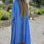 Seven-quarter Sleeve Pocket Solid Color Cardigan
