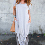 Floral Puff Sleeve Dress Elastic Waist Open Back Casual Dresses Side Split Midi Flowy Dresses