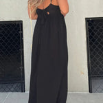 V-Neck Effortless Wide Leg Jumpsuit