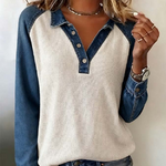 Thalía | Denim Detail Top