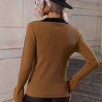 Nadorine Bell Sleeve Lapel Sweater