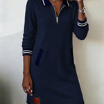 Sabine – Zip-Collar Polo Dress