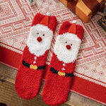 Nadorine Christmas Coral Velvet Socks