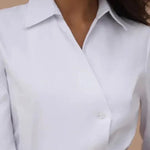 Long Sleeves Loose Solid Color Split-Joint Lapel Blouses