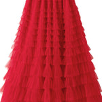 Regal Reverie Tiered Elastic Waist Tulle Maxi Skirt