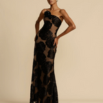 Elise Cromwell | Velvet Rose Maxi Evening Dress For Women