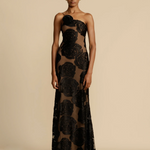 Elise Cromwell | Velvet Rose Maxi Evening Dress For Women