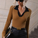 Nadorine Bell Sleeve Lapel Sweater