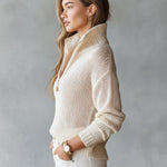 Monica™ | Elegant Half-Zip Knit Sweater