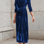 Celebrities Elegant Solid Strap Design V Neck Princess Dresses