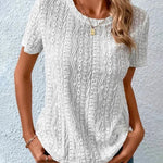 Nadorine Women's Casual Loose Fit Short Sleeve T-shirts Blouse