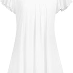 Nadorine Blouse Women's Elegant Ruffle Sleeve Tops (DE Only)