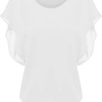 Nadorine Batwing Chiffon Blouse Tunic T-Shirt (DE Only)