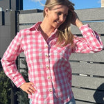 Nadorine Women's Long Sleeve Button Down Flannel Shirts Plaid Shacket