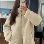 Silvana | Oversized Teddy Jacket with High Collar
