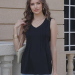 Zeagoo Women's Tank Top Sleeveless Tops V-Neck Blouse (DE Only)